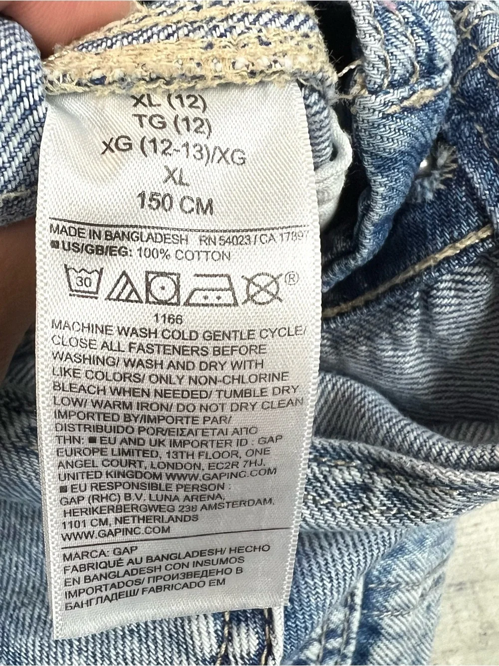 Gap Denim Girls Denim Jean Overalls Light Wash Size XL (12) Boho Classic